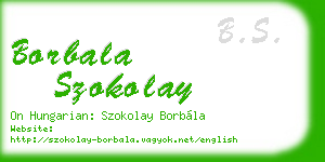 borbala szokolay business card